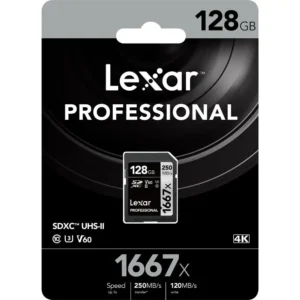 کارت حافظه لکسار Lexar 128GB Professional 1667x UHS-II SDXC