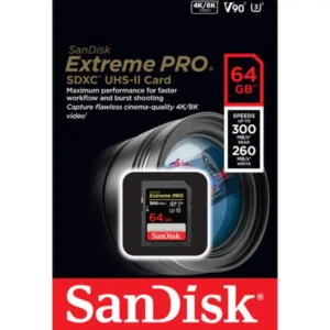 کارت حافظه سندیسک SanDisk 64GB Extreme PRO UHS-II SDXC Memory Card SanDisk 64GB Extreme PRO UHS-II SDXC Memory Card