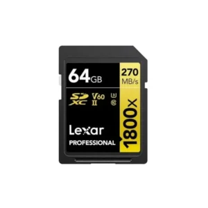 کارت حافظه لکسار Lexar Professional 1800x SDXC UHS-II Card Gold Series 64GB
