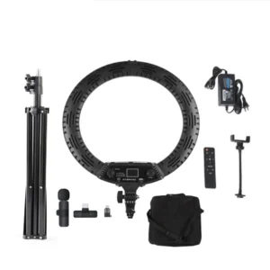 رینگ لایت KY-BK416II Ring Light + پایه و میکروفن بيسيم وايرلس K8