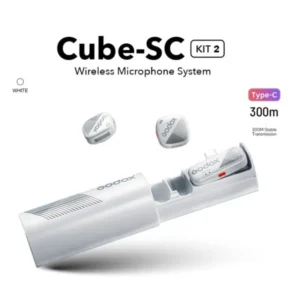 میکروفون بی‌سیم گودکس Godox Cube-S 2peson Wireless Microphone with USB-C Connector white