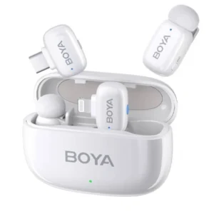 میکروفون یقه ای بی سیم بویا Boya Mini 13 Combo Wireless Microphone White